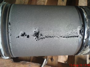 Питтинговая коррозия на корпусах мокрых гильз цилиндров