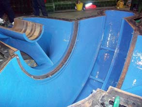 Belzona 1341 applied for erosion-corrosion protection and to improve pump operating efficiency