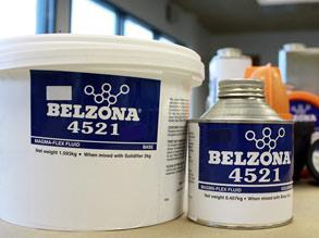 Förpackningar med Belzona 4521 (Magma-Flex Fluid)